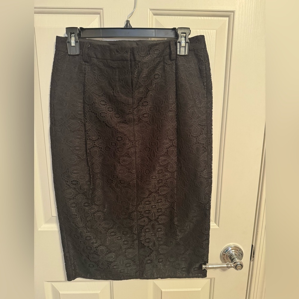 Poleci Women’s Black Lace Pencil Skirt